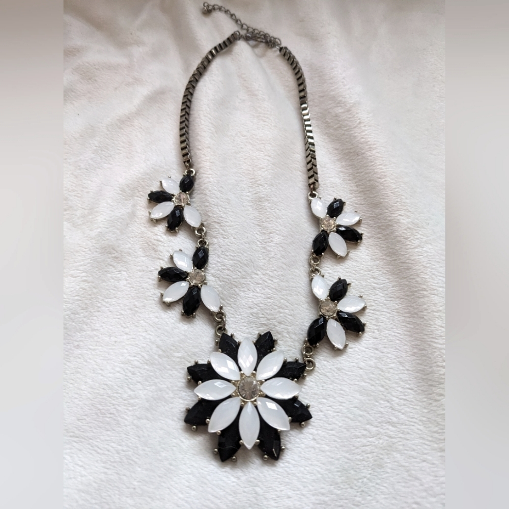 Black And White Statement Necklace